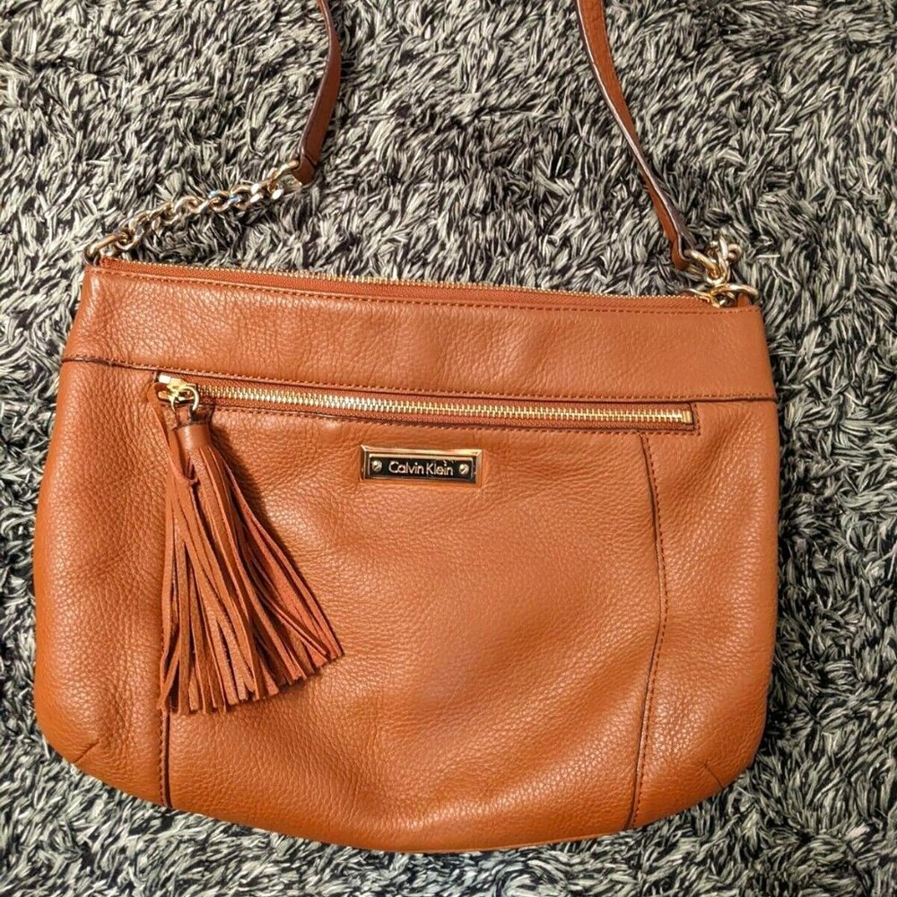 Calvin Klein Pebbled Leather Crossbody